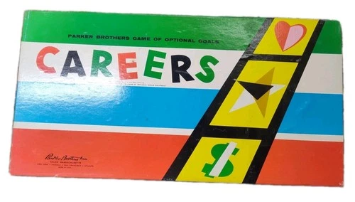 CAREERS VINTAGE 1958 Parker Brothers Board Game USA Americana