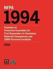 NFPA 1994 Standard on Protective Ensembles for First Responders 2018 PB FREESHIP