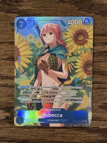 One Piece TCG Royal Blood OP-10 - Rebecca SR Alt Art Parallel OP10-058