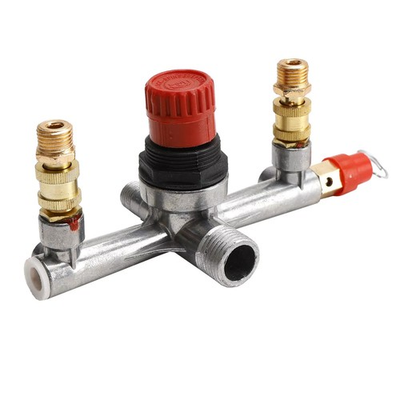 #ad New Air Compressor Pressure Valve Switch Control Manifold Regulator Gauges Tool $14.99