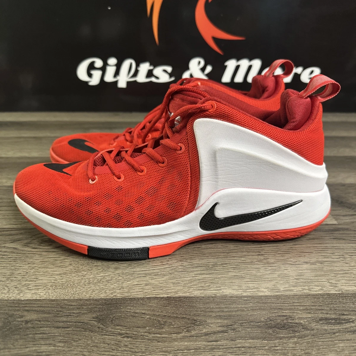 ?? NIKE LeBron Zoom Witness 1 | Black White Red Silver, Xtra Laces | Men’s Sz 13 Nike LeBron Zoom Witness Black Crimson | eBay main image 3
