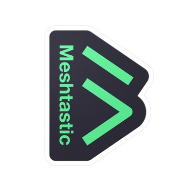 Meshtastic Dark Logo Kiss-Cut Vinyl Decal | Waterproof Sticker