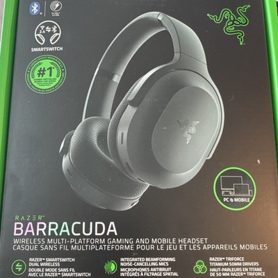 Razer Barracuda Dual Wireless Gaming Headset Black Noise-Cancelling SmartSwitch