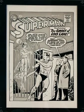 Production Art SUPERMAN #129 cover, CURT SWAN art, 8.5x11