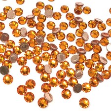 Dark Orange 1202 Swarovski 2078 / 2038 Crystal Flatbacks HOTFIX iron-on