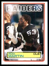 1983 Topps #304 Rod Martin Los Angeles Raiders 56102