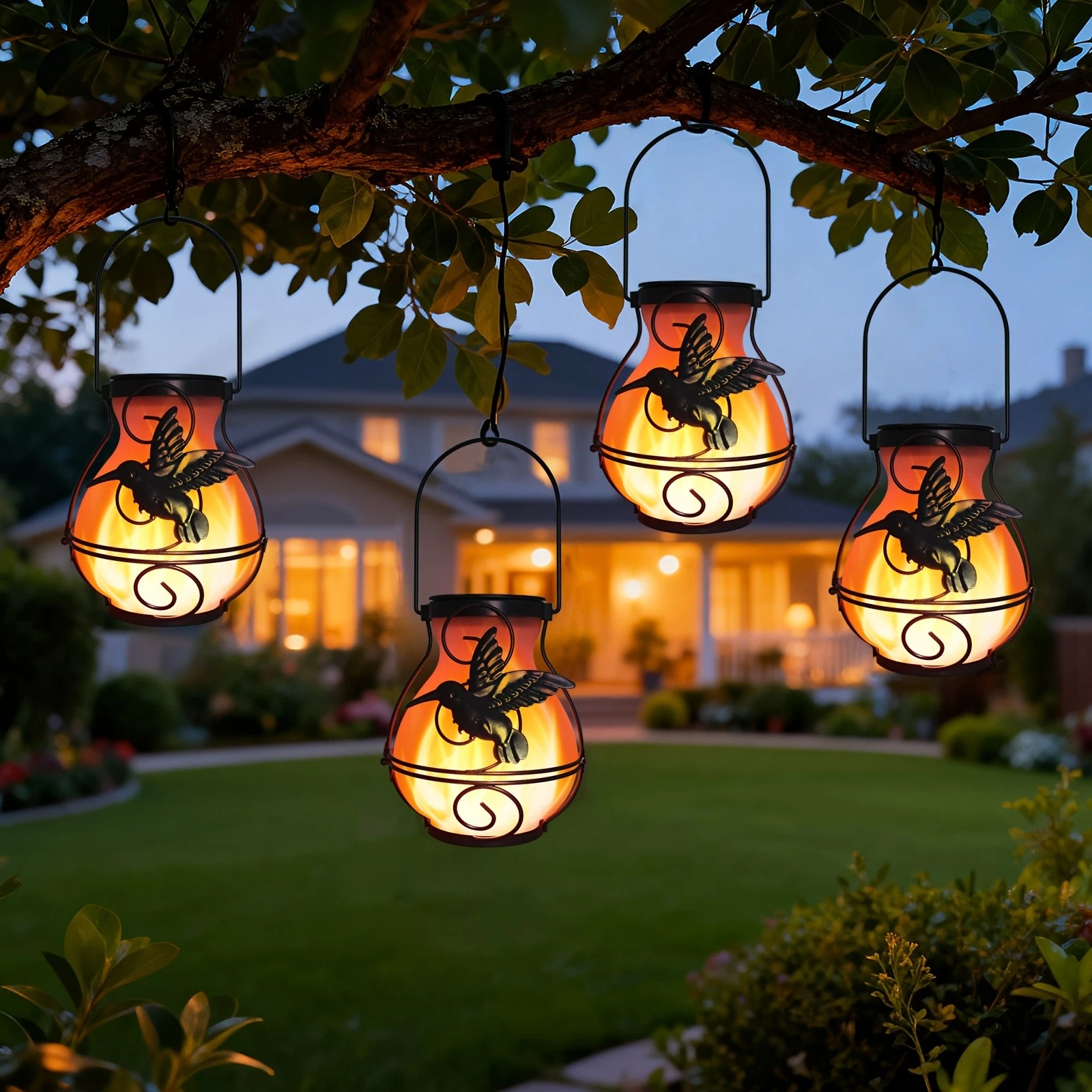 Decorative Portable Versatile Bright Lightweight Outdoor Solar Hummingbird Light