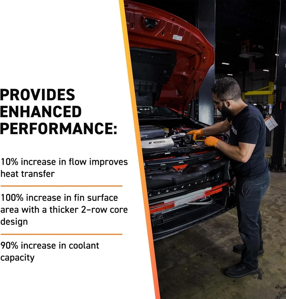 Radiador Mishimoto MMRAD-XJ-89 aluminio plateado para Jeep Cherokee XJ 1989-2001 Foto 4 de 4