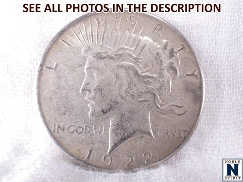 NobleSpirit (RS) 1922 S Peace Silver Dollar Very Fine