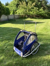 Aosom USX-440-0080141 2 in 1 Child Bicycle Trailer - Blue
