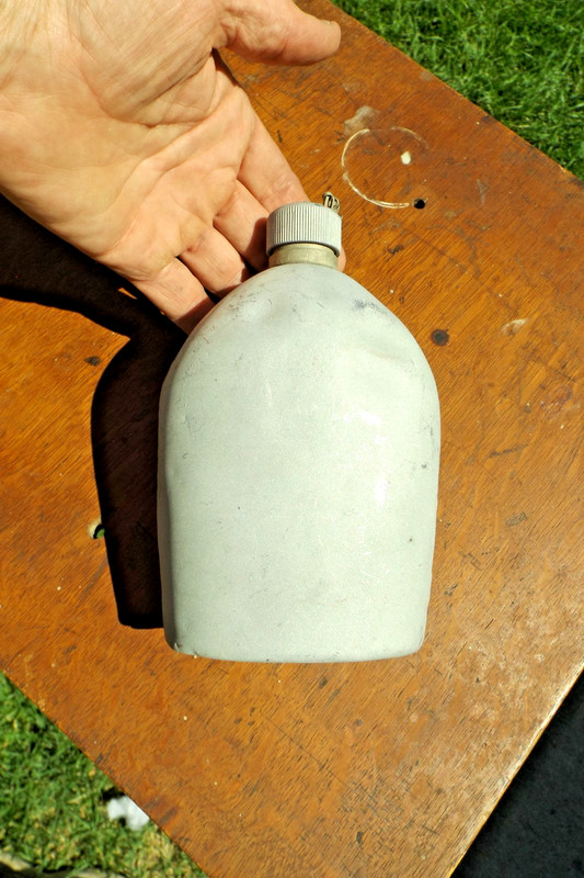 Vintage WWI era Canteen Dated 1918 LF&C metal top