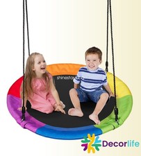 40" Saucer Tree Swing Outdoor Flying Saucer Rope Swing Platform Swing for Kids