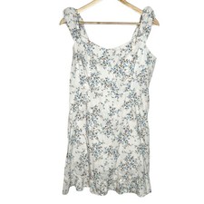 Old Navy Babydoll Mini Dress Womens Size L Milkmaid Cottage Peasant Floral