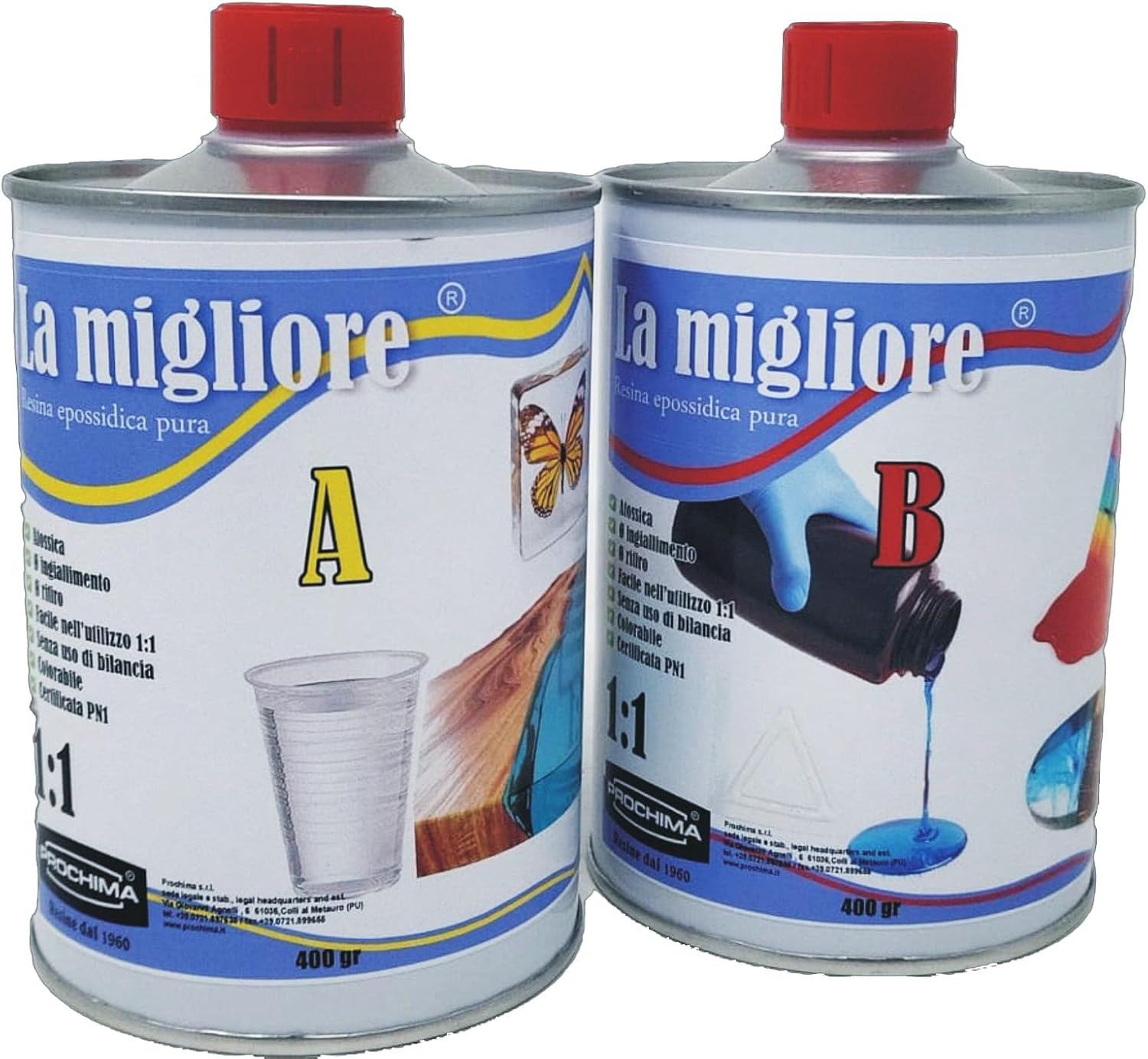 Resina Trasparente 1:1 Effetto Plexyglass - Formula Anti-bolle 800g