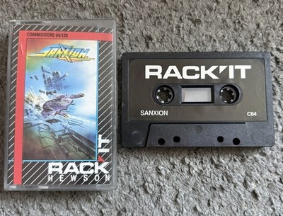 SANXION - RARE Rack-It Version - Commodore 64 Spiel getestet siehe Bild sehr guter Zustand 