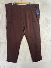 GAP Tencel Pull On Pant Marron Brown Lyocell Elastic Waist XXL QLP1621S Womens