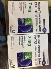 Nicotine Transdermal System Patch Kit 7 mg 14 Patches Lot of 2 Exp 12/26