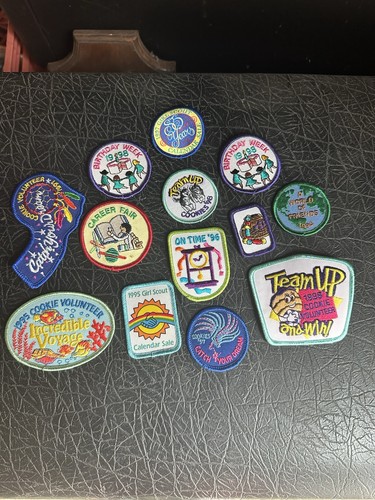 Girl Scout Mixed Lot of 12 Patches Badges Vintage 1990s