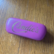 Candie's Eyeglasses Glasses Hard Clamshell Hard Shell Case Bright Pink Excellent
