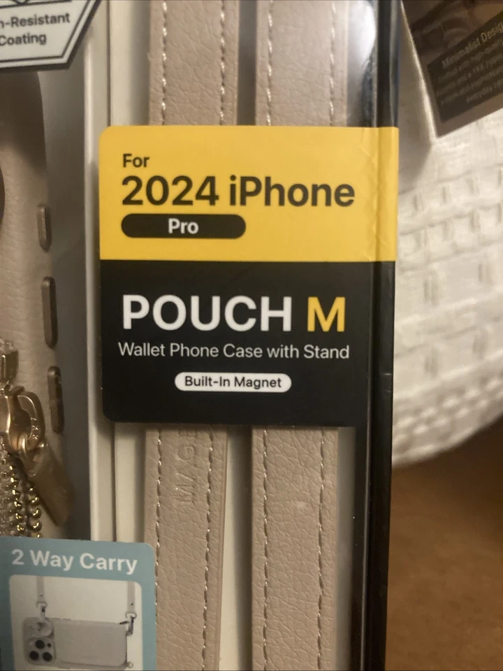 MAGEASY 2024 IPhone Pro Leather Wallet Phone Case With Stand 2 Way Carry New! - Image 3 of 4