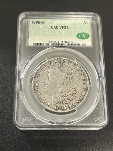 1895 O MORGAN DOLLAR CAC VF 25 - KEY DATE - SILVER DOLLAR - CERTIFIED SLAB - $1