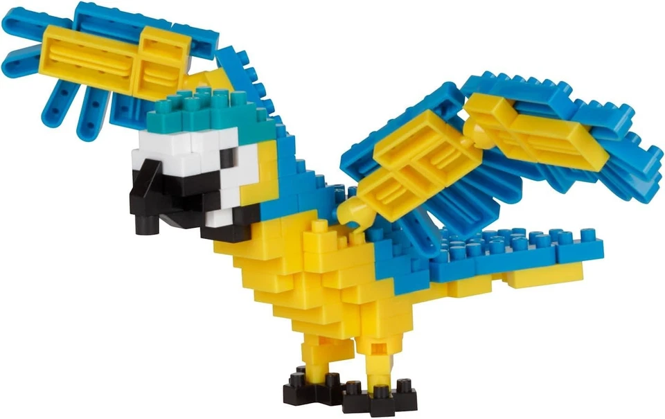 nanoblock - NBC-343 - Blue and Yellow Macaw, Multicolored Parrot - Image 4 of 4
