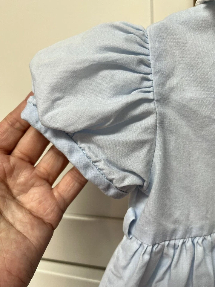 ¡Funtasia! Vestido Too Azul Claro Blanco Niña Talla 4T Cuello Redondeado Ligero Foto 3 de 4