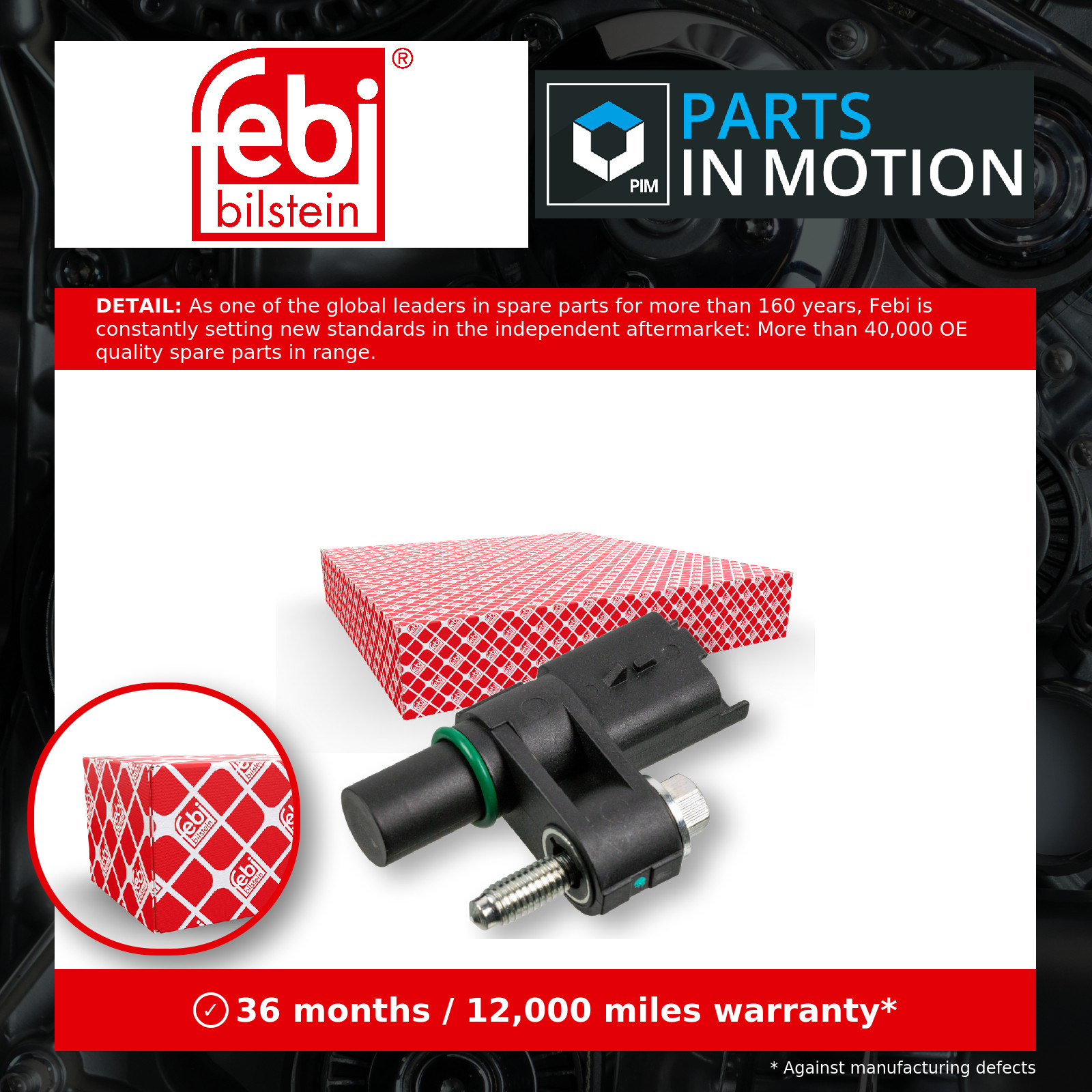 Camshaft Position Sensor fits CITROEN C3 PICASSO THP 1.2 2015 on HNZ(EB2DT) Febi - Image 2