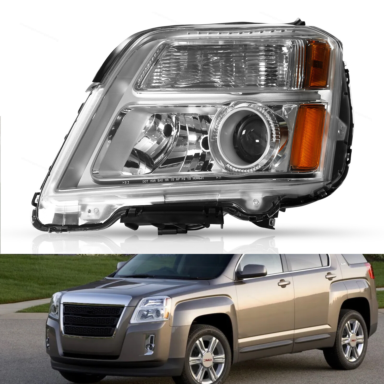 For 20102015 GMC Terrain Headlight Assembly Halogen W/Bulbs Driver