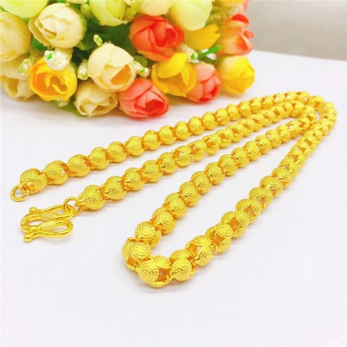 Collana Gioielli Donna 22K 23K 24K Thai Baht Riempita Oro Giallo GP - Foto 8 di 15