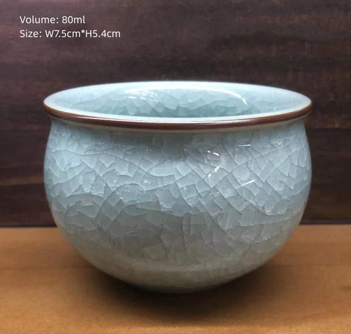 Tazza da tè porcellana smaltata crepitante tazza kungfu cinese celadon tazze ceramica - Foto 34 di 40