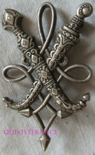 IN19202 - INSIGNE Service des Affaires ALGERIENNES, dos lisse gravé, épingle