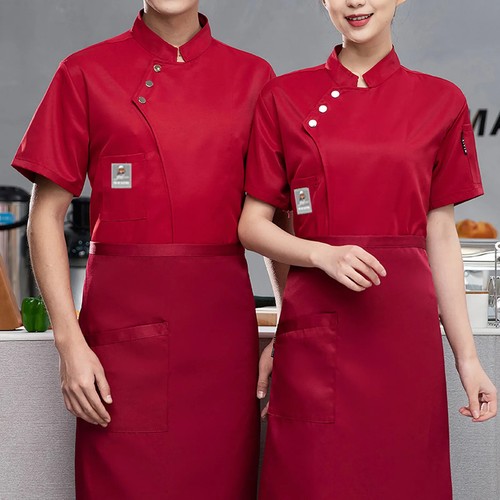 Chef Uniform Men's Clothing Catering Work Uniform Back Kitchen Uniform Top - Picture 25 of 29