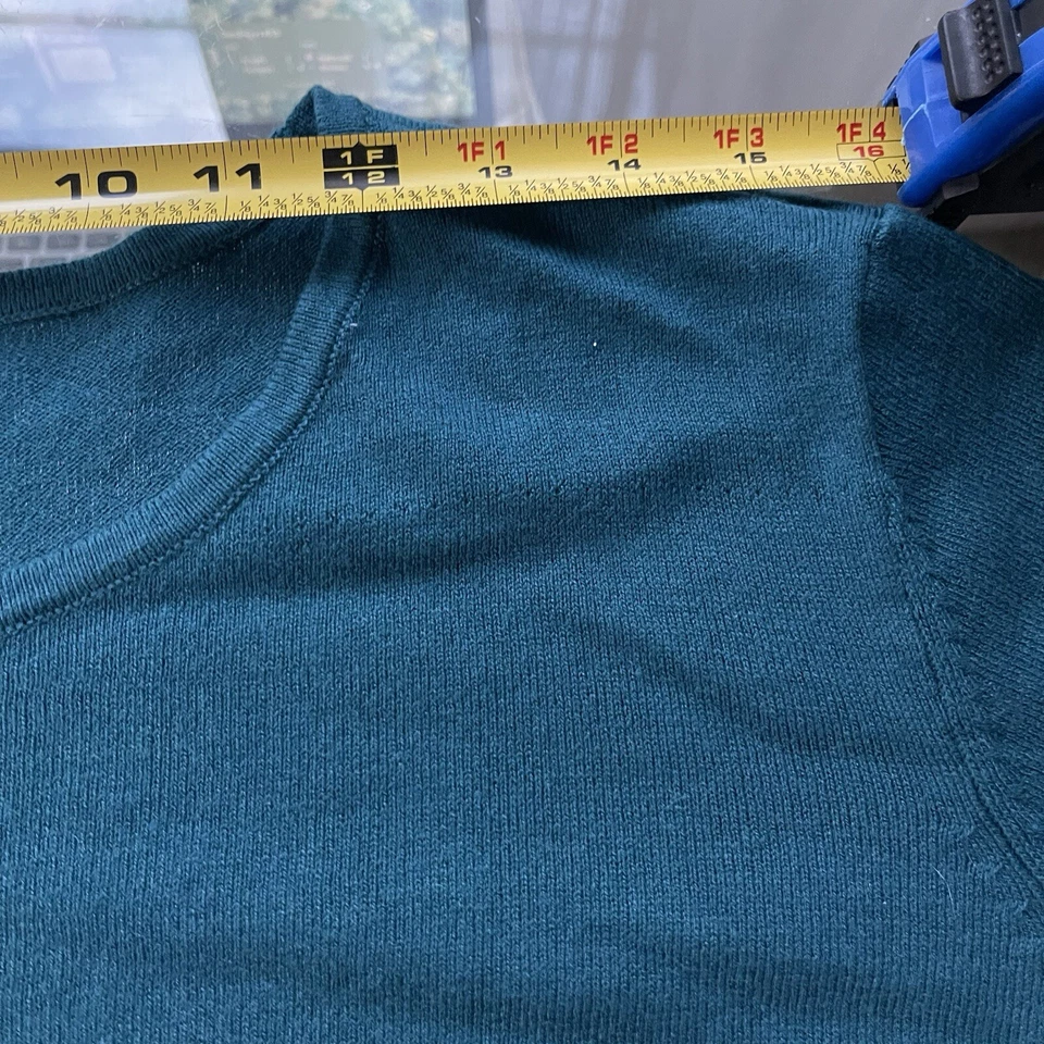 Top Jill para mujer XL P azul verdoso pajarita imitación envoltura camisa carrera madura elástica Foto 4 de 4