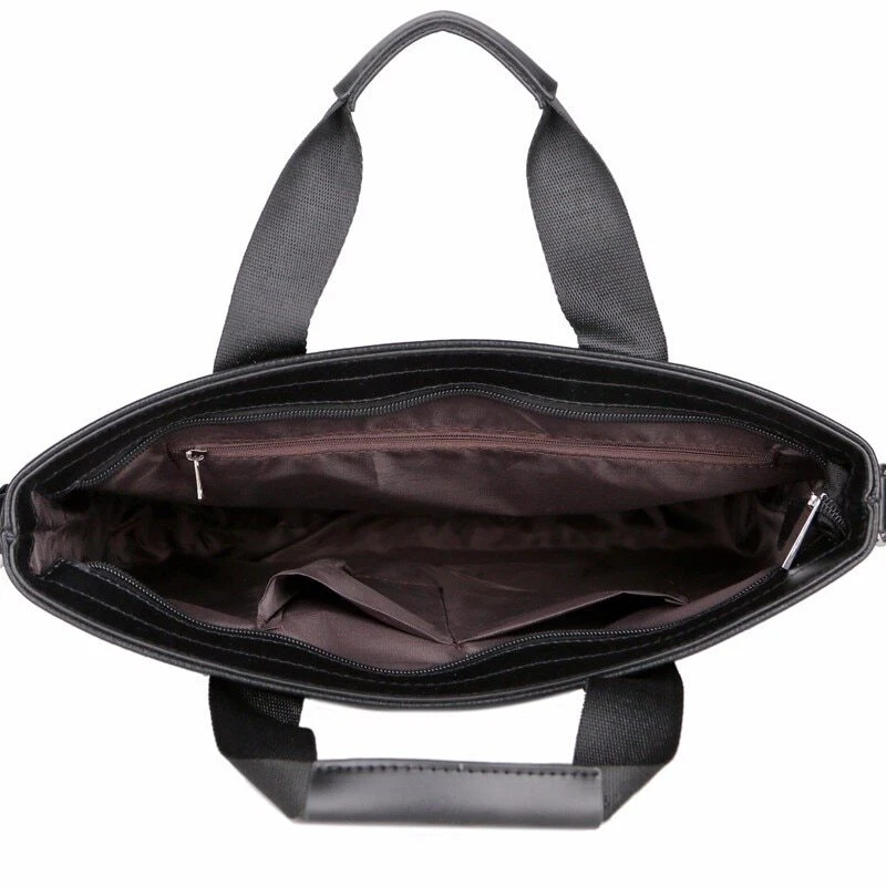 Maletín para hombre Bolso para computadora portátil Cuero Negocios Bolsos Bolso Mensajero Bolso de mano Foto 3 de 4