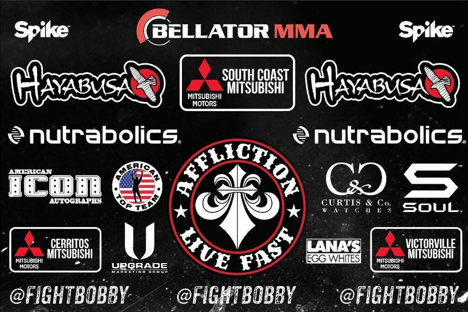 Bobby Lashley Firmado Bellator MMA 145 Lucha Usado 4x6 Banner PSA/DNA CERTIFICADO DE AUTENTICIDAD WWE Automático Foto 4 de 4