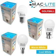 LED LIGHT BULBS GOLF BALL MINI GLOBE 5w = 40w 400lm E14 B22 E27 SCREW WARM COOL
