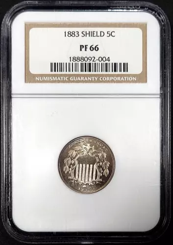1883 Proof Shield Nickel certified PF 66 by NGC!