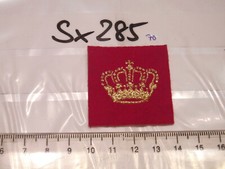 Niederlande Abzeichen Krone golden auf rot 1 St&uuml;ck (sx285)