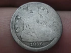 1856 P Seated Liberty Half Dime- Philadelphia, About Good Details