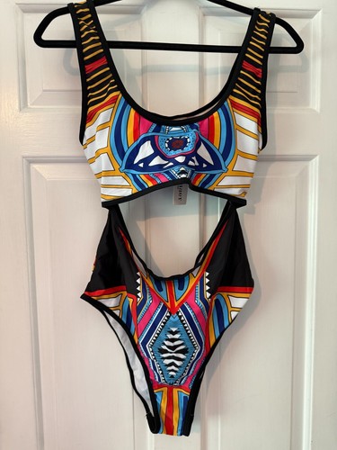 Ekouaer Women Cutout One Piece Swimsuit Tribal Swimsuit Sz XL. New With Tags. - Picture 3 of 6
