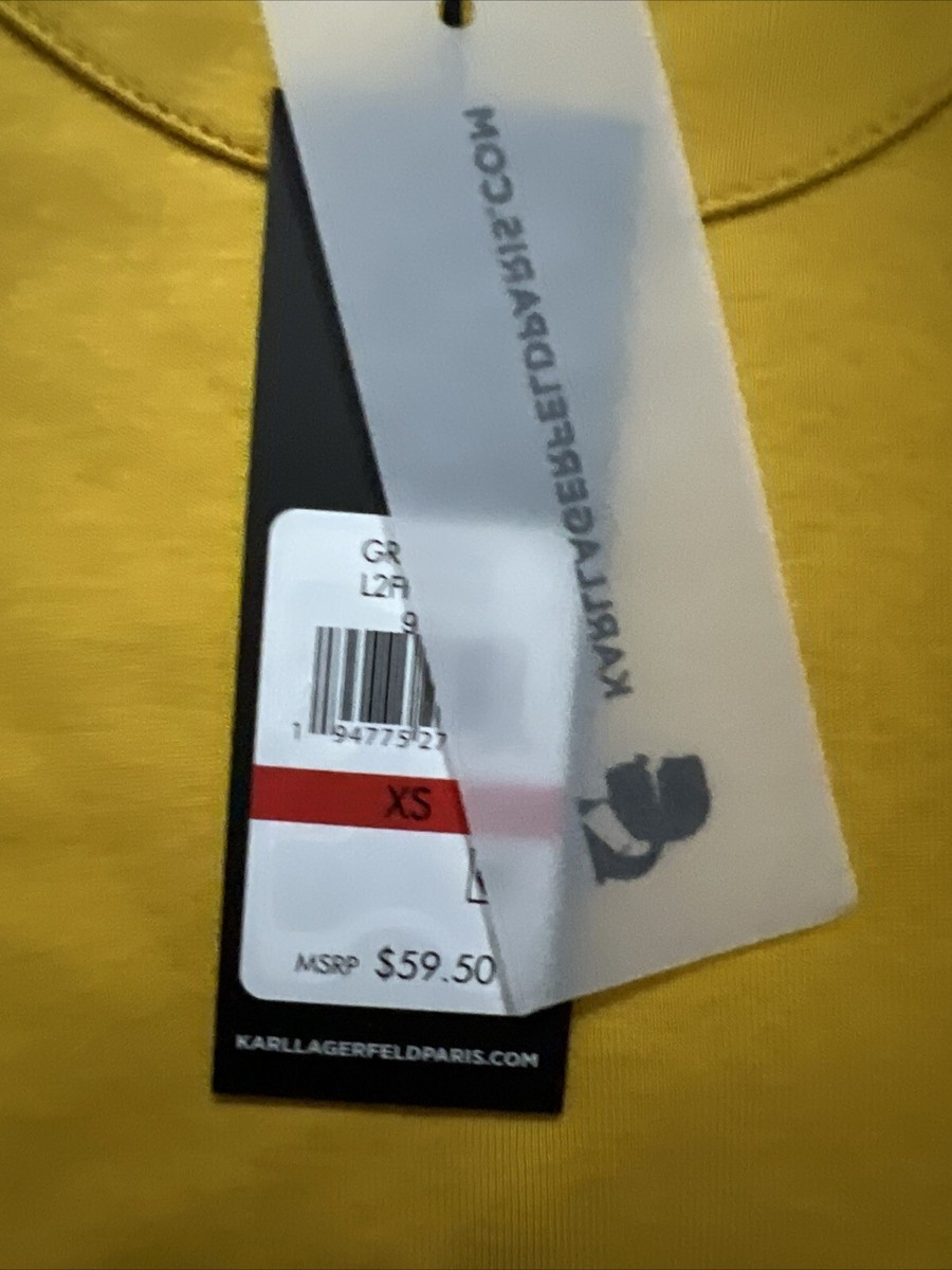 NWT Karl Lagerfeld Women's Top Size XS Yellow MSRP $59 | eBay