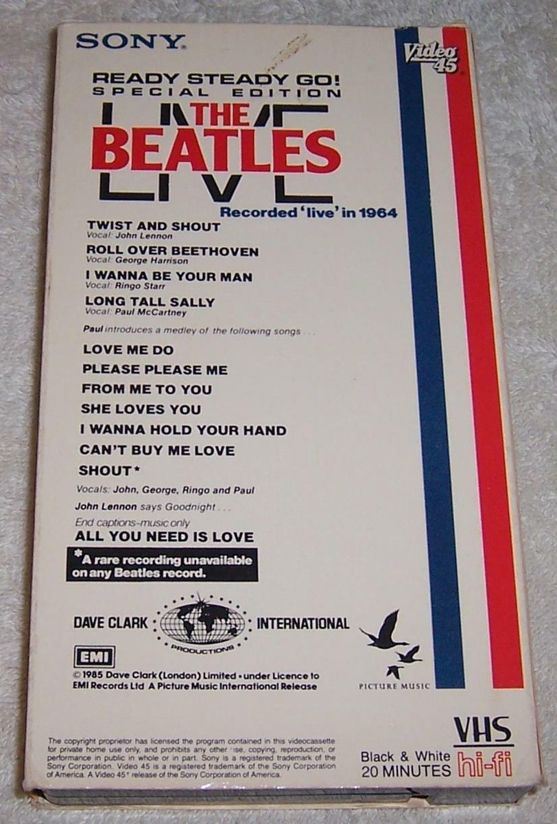 「THE BEATLES LIVE BEST」VHS The Beatles Live VHS - Etsy