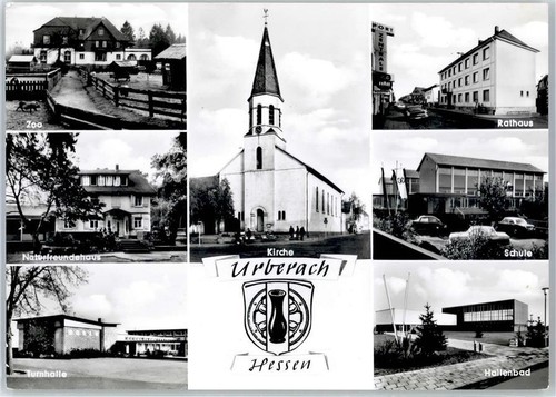 51433643 - 6074 Urberach Zoo Kirche Rathaus Schule Schwimmbad Turnhalle
