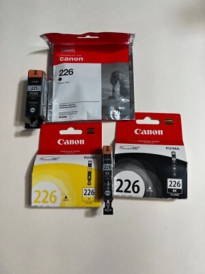genuine canon 225 226 ink cartridges open box, sealed.