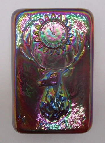 Fenton  Iridescent Carnival Glass ~ ELK - BPOE Paper Weight Vintage Art Glass