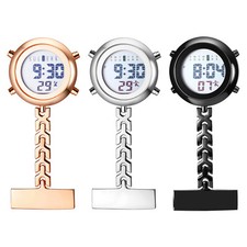 Reloj Digital con Clip para Enfermeras Médicos Multifunción Llavero con Temporizador de Alarma