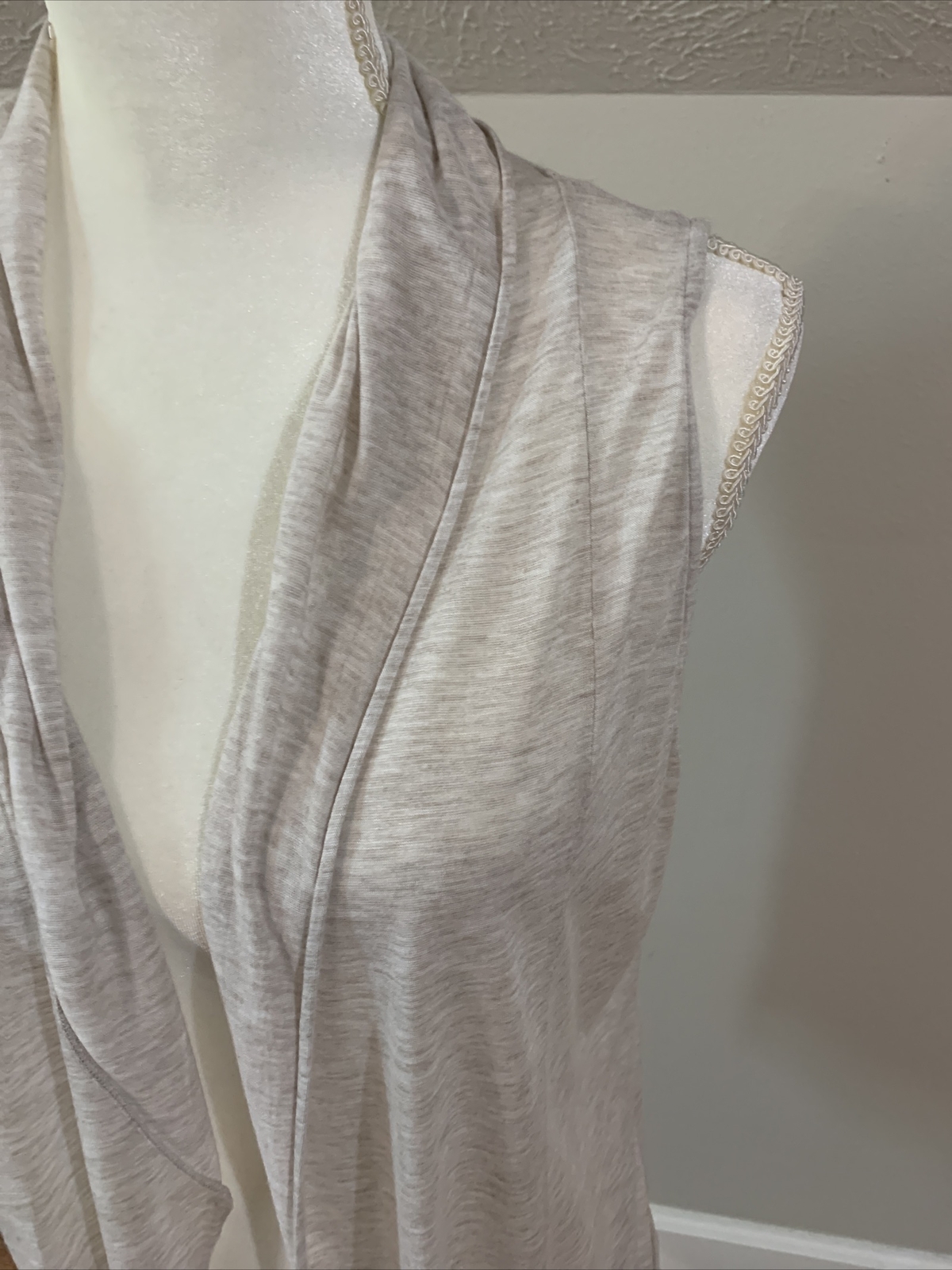 Active Basic Open Stretchy Cream Tan CARDIGAN Ves… - image 2