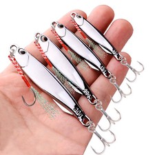 6PCS Spoon Metal Jigs Fishing Lures Electroplated 10-40g Mackerel Bass Bait