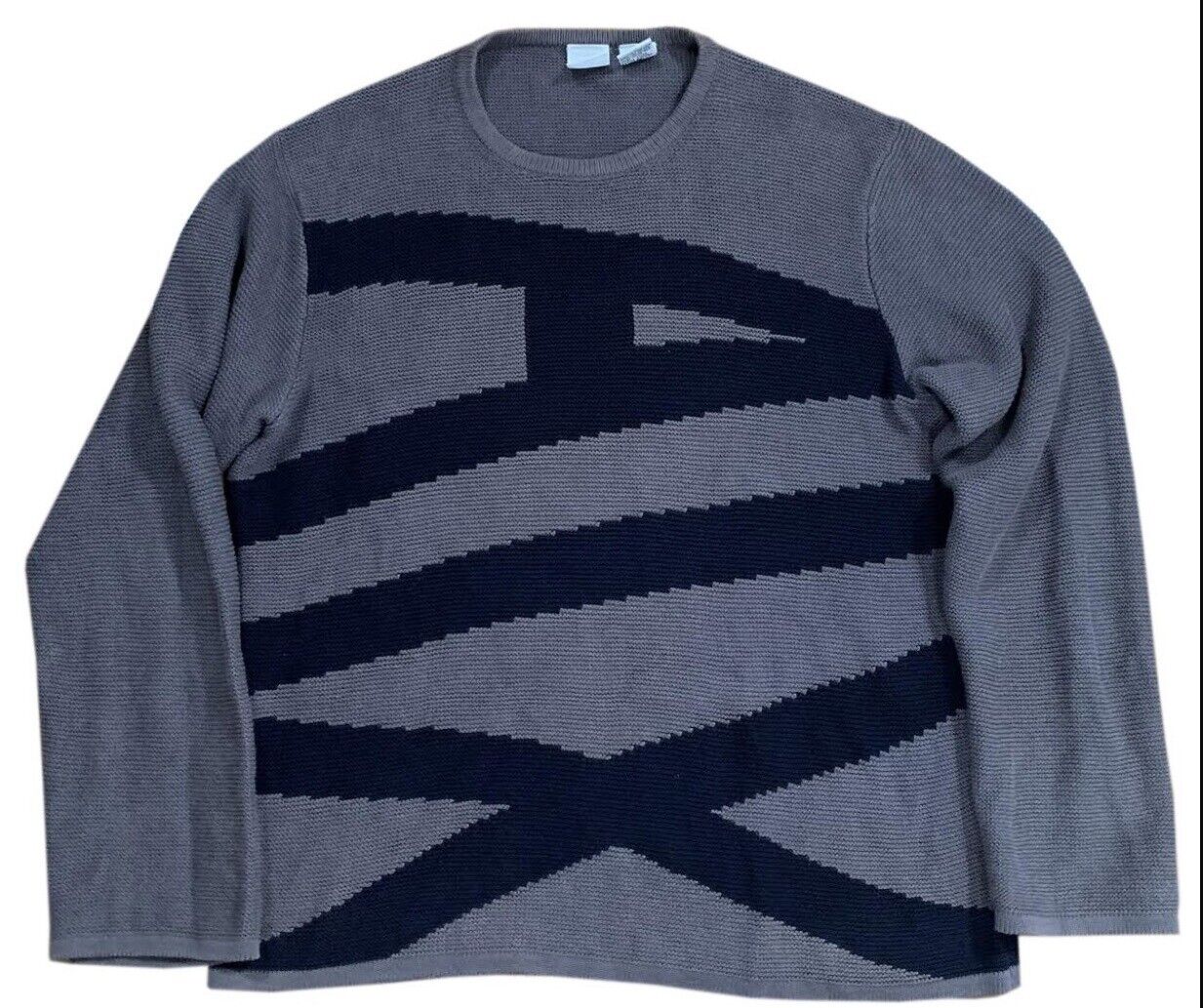 Vintage A/X Big Logo Grey / Navy Sweatshirt (Size… - image 1